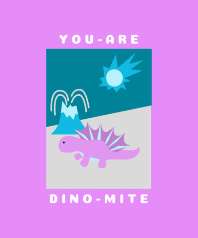 Illustrated T-Shirt Design Maker for Kids with a Dinosaur Graphic