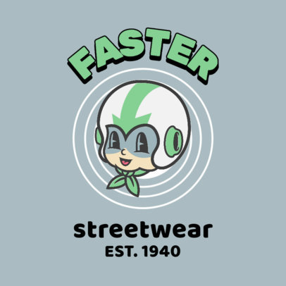 Retro Logo Generator with a 60's Cartoon for a Streetwear Brand