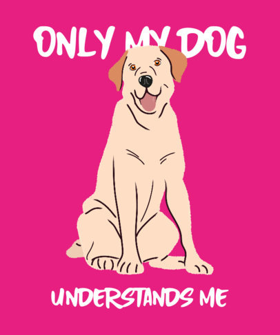 Illustrated T-Shirt Design Creator with a Smiling Dog