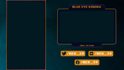 Twitch Overlay Template Featuring a Thin-Line Vertical Screen Frame 2729j
