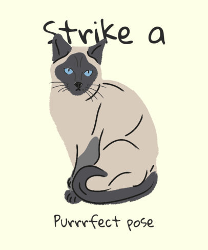 T-Shirt Design Generator Featuring an Illustrated Cat
