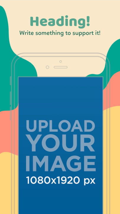 Illustrated App Store Screenshot Mockup Featuring an iPhone 6s