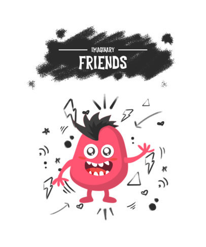 T-Shirt Design Creator for Kids Featuring Imaginary Characters