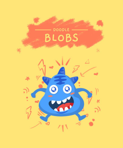 Illustrated T-Shirt Design Generator Featuring a Funny Monster