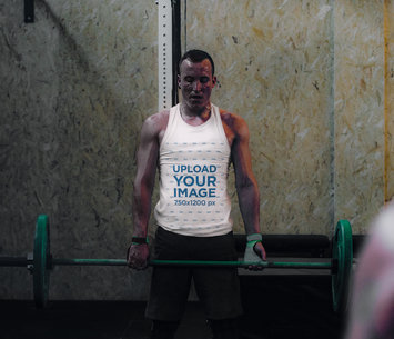 Tank Top Mockup of a Man Deadlifting 35480-r-el2