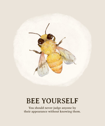 T-Shirt Design Creator with a Watercolor Illustrated Bee
