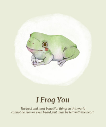 Illustrated T-Shirt Design Maker Featuring a Watercolor Frog