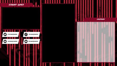 Original Twitch Overlay Creator with a Vertical Frame for a Gamer 2726a