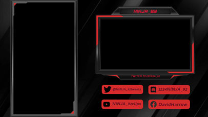 Twitch Overlay Creator for Vertical Games with a Dark Theme 2729a