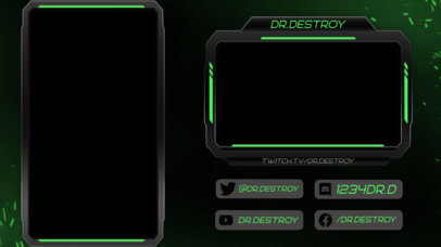 Twitch Overlay Design Template Featuring a Vertical Layout 2729e