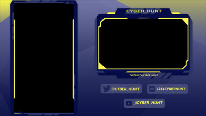 Twitch Overlay Design Maker with a Vertical Screen Frame 2729g
