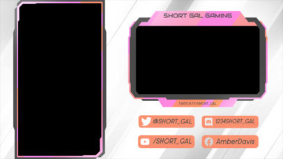 Twitch Overlay Design Creator Featuring Angled Lines in the Background 2729i