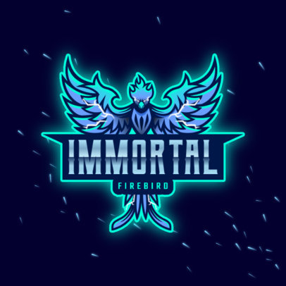 Logo Maker of a Phoenix with Neon Colors
