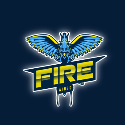Logo Creator for a Gamer Featuring a Colorful Phoenix 