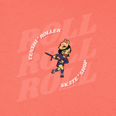 Logo Creator for a Skate Store Featuring an Anime Girl