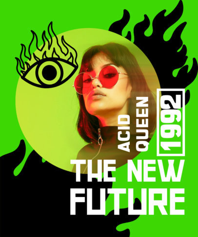 T-Shirt Design Maker Featuring Flaming Graphics