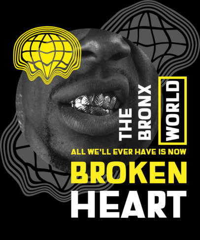 T-Shirt Design Maker for Hip-Hop Apparel Featuring Urban Graphics