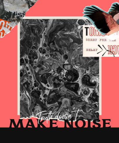 T-Shirt Design Creator Featuring Different Pictures with Ripped Edges 2733g