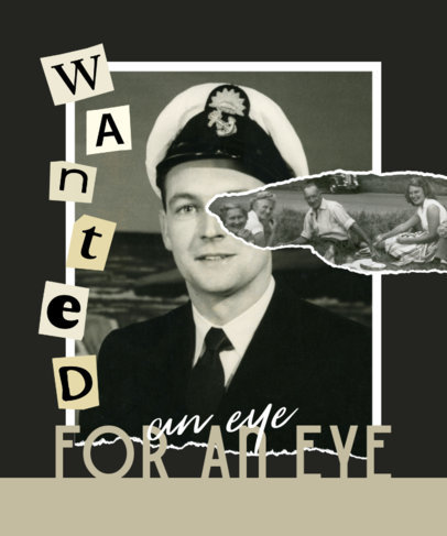 T-Shirt Design Maker Featuring Vintage Photographs on a Collage Layout 2733j