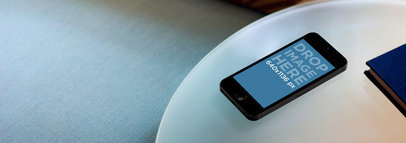 iPhone 5s Space Grey On Frosted Glass Table Wide