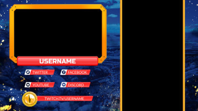 Twitch Overlay Maker for Mobile Gaming Featuring Vertical Screen Frames 2727
