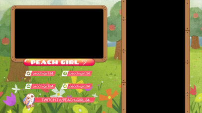 Gaming Twitch Overlay Creator Featuring an Illustrated Garden 2727a