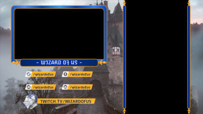 Twitch Overlay Template for Mobile Gaming Featuring a Medieval Castle 2727b