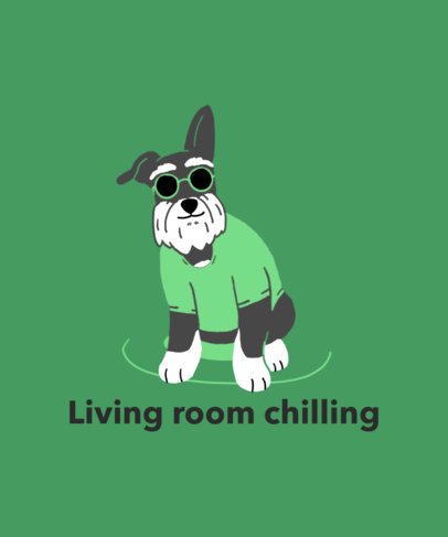 Funny T-Shirt Design Creator with a Schnauzer Illustration 2736h