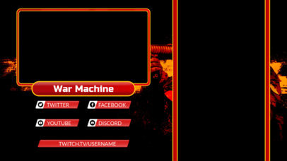 Twitch Overlay Design Maker with a Warfare Theme 2727f