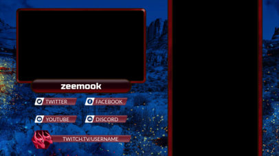 Twitch Overlay Maker with a Webcam Frame and a Dragon Graphic 2727i