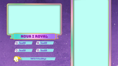 Unicorn-Themed Twitch Overlay Design Maker 2727j