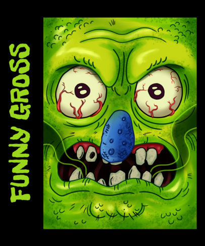 T-Shirt Design Maker Featuring Gross Cartoon Faces
