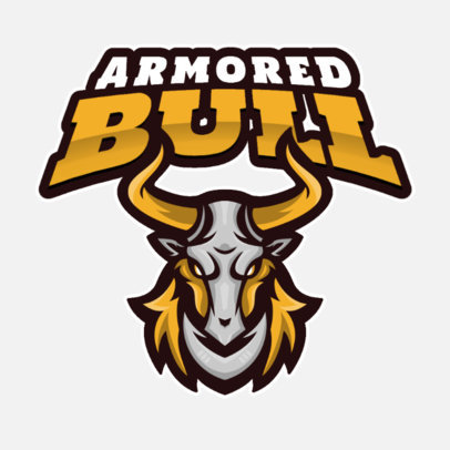 Logo Maker Featuring an Aggressive Bull