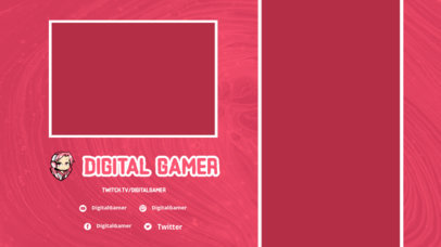 Twitch Overlay Template for Mobile Gamers with a Kawaii Character 2728d