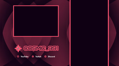 Twitch Overlay Design Maker with a Vertical Screen Frame and a Cosmic Vibe 2728f