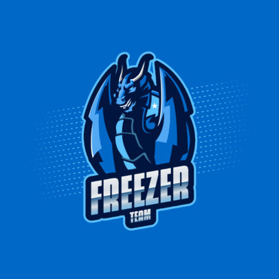 Gaming Team Logo Creator with an Ice Dragon Graphic