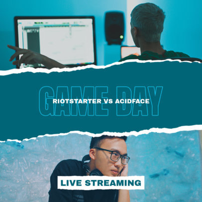 Instagram Post Template for a Game Day Livestream