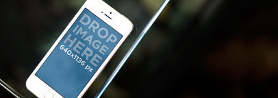 iPhone 5s Gold Portrait On Crystal Table Wide