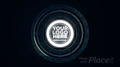 Intro Maker for a Logo Reveal Featuring Dynamic Rings 2072-el1