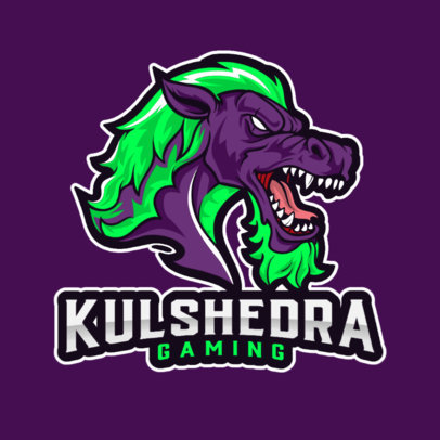 Gaming Logo Template with Aggressive Characters