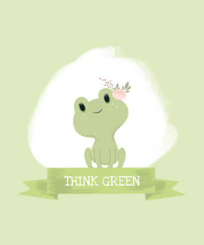 T-Shirt Design Maker Featuring a Cute Frog 