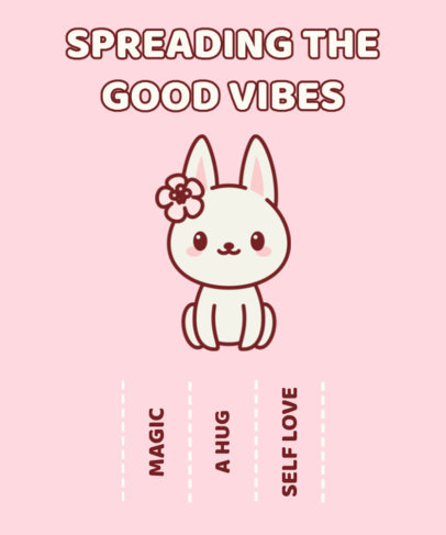 T-Shirt Design Maker with a Kawaii Bunny Graphic