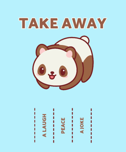 Kawaii T-Shirt Design Creator Featuring an Adorable Panda