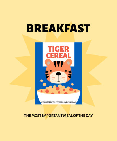 Illustrated T-Shirt Design Maker Featuring Animal Cereal Boxes