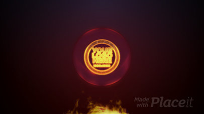 Intro Maker Featuring a Flaming Logo Revelation 2068-el1