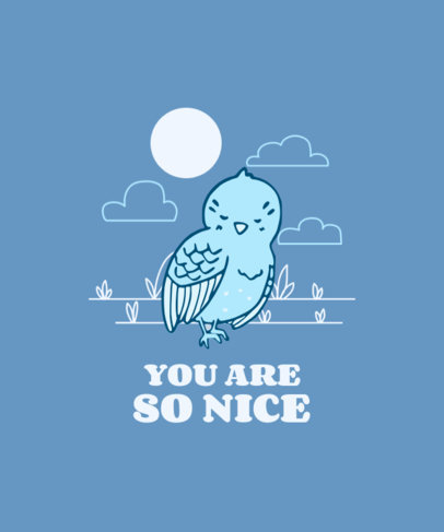 T-Shirt Design Maker Featuring a Little Bird 