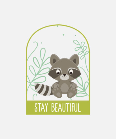 Cute T-Shirt Design Maker of a Baby Raccoon