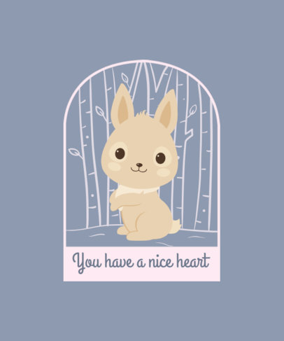 T-Shirt Design Creator Featuring an Adorable Bunny 