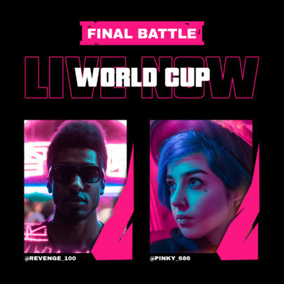 Gaming Instagram Post Generator for a Final Battle