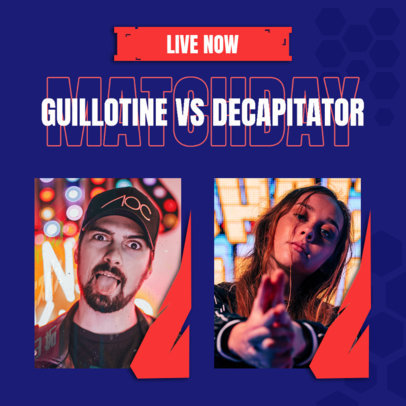 Online Instagram Post Template for a Gaming Match Day